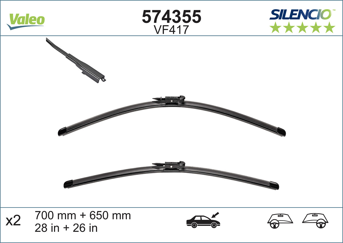 VALEO 57557 574355 - Ablaktörlő lapát